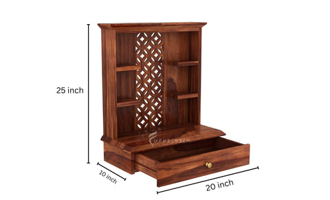 Sanvi Sheesham Wood Pooja Temple Mandir