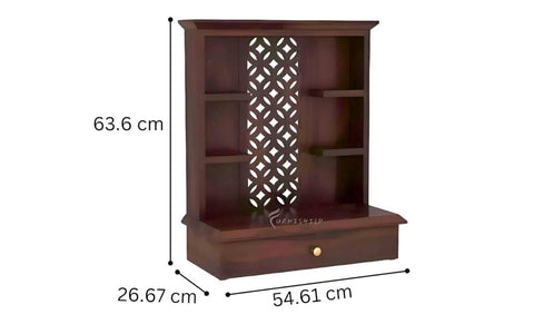 Sanvi Sheesham Wood Pooja Temple Mandir