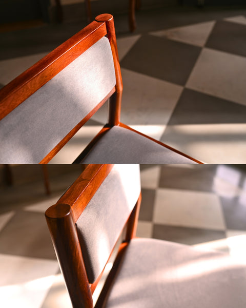 Premium Sheesham Wooden Chair with Upholstered Seat & Backrest