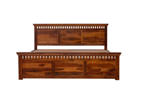 MEADOW STYLISH SOLID SHEESHAM WOOD BED WITHOUT STORAGE