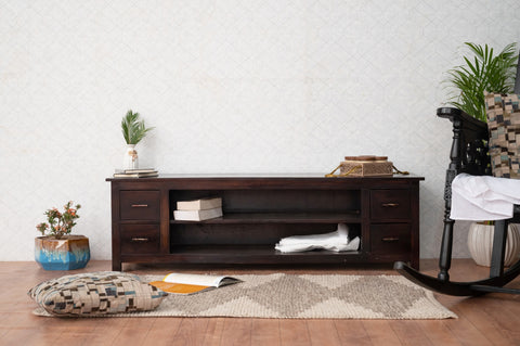 ARBOR PREMIUM SOLID SHEESHAM WOOD TV UNIT