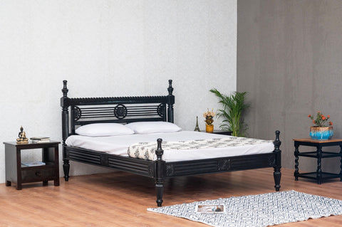 RUBY PREMIUM SOLID SHEESHAM WOOD BED WITHOUT STORAGE
